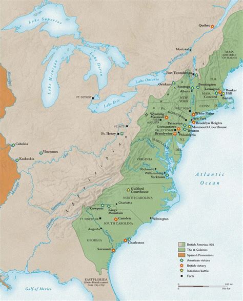 Revolutionary War Battles National Geographic Society Printable Map