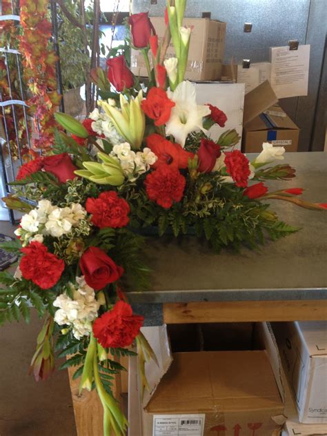 Red And Whites To Go Around Cremation Box Crystal Rose Florist Folsom