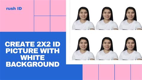 How To Make 2x2 Id Picture With White Background From A Selfie Youtube