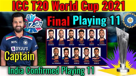 Icc T20 World Cup 2021 Team India Playing 11 India Best Playing 11 For T20 World Cup 2021