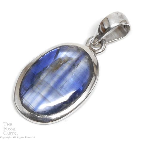 Kyanite Oval Sterling Silver Pendant 45B The Fossil Cartel