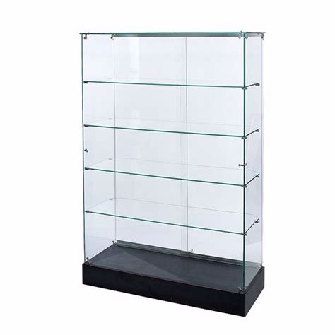 Glass Upright Frameless Display Case Display Warehouse Retail Fixtures Display Cases And