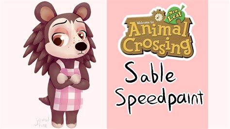 Sable Animal Crossing Speedpaint Youtube