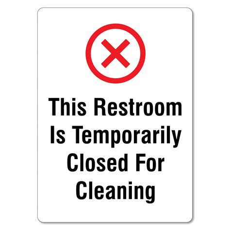 This Restroom Is Temporarily Closed For Cleaning Sign The Signmaker