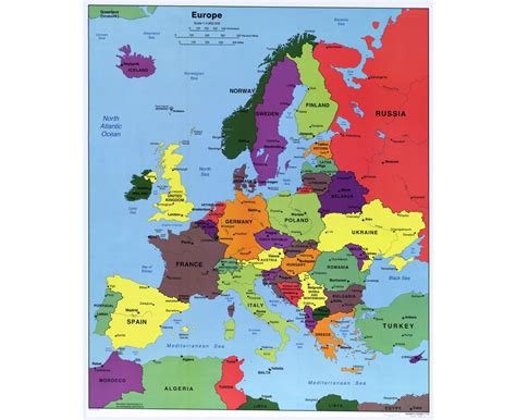 Large Scale Map Of Europe 88 World Maps Images