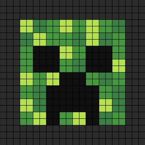 Creeper Face Pixel Art Plantillas Hama Beads Dibujos Bonitos Pixeles