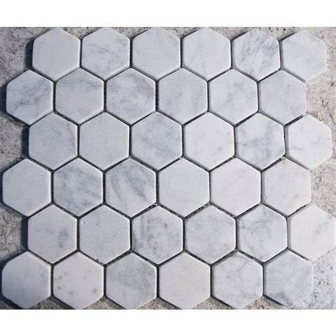 Builddirect® Gl Stone And Tile Hexagon Pattern Natural Stone Mosaics