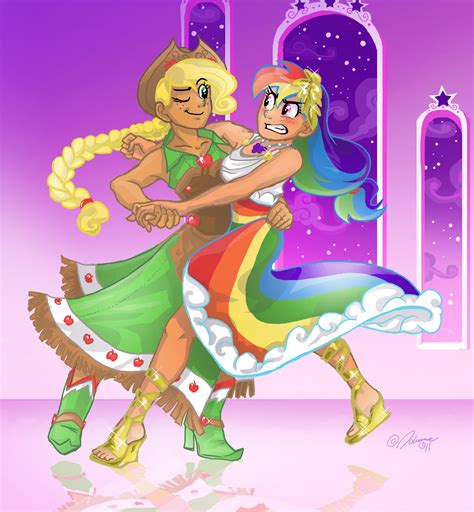 Applejack And Rainbow Dash Drawn By Ddhew Bronibooru