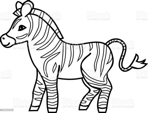 More specifically, they inhabit the southern and eastern parts of the continent. Coloring Page With Striped Cartoon Zebra Stock ...