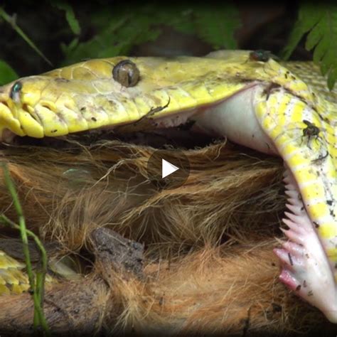 Impossible Scene Giant Python Swallows Big Goatvideo