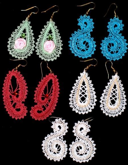 Fsl Battenberg Lace Earrings Advanced Embroidery Designs