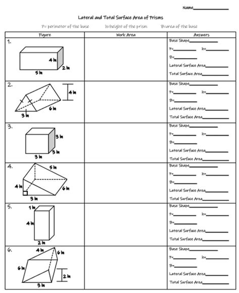 Volume Prisms And Cylinders Worksheets