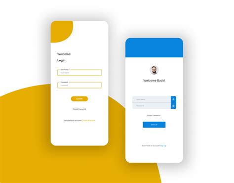 Login And Sign Up Screens On Behance