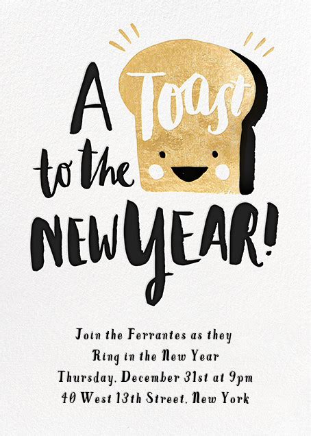 new year s toast invitation send online instantly rsvp tracking