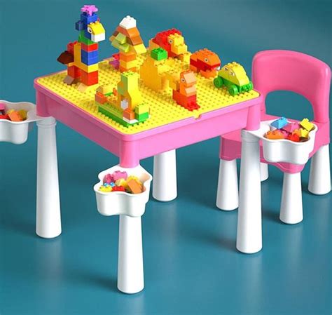 Kinder Speeltafel Met Blokjes Tafel Bureau Lego Tafel Voor