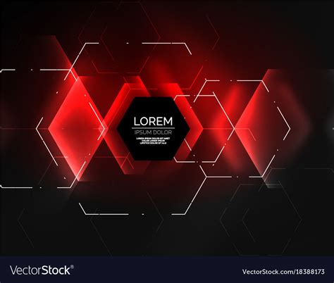 Digital Techno Abstract Background Glowing Vector Image
