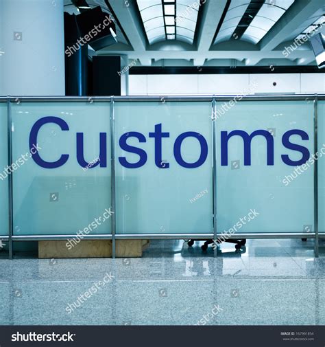 Customs Sign In The Airport Stock Photo 167991854 Shutterstock