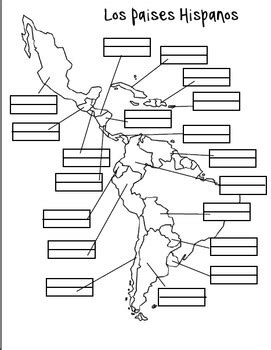 Los Paises Hispanohablantes Map Answers