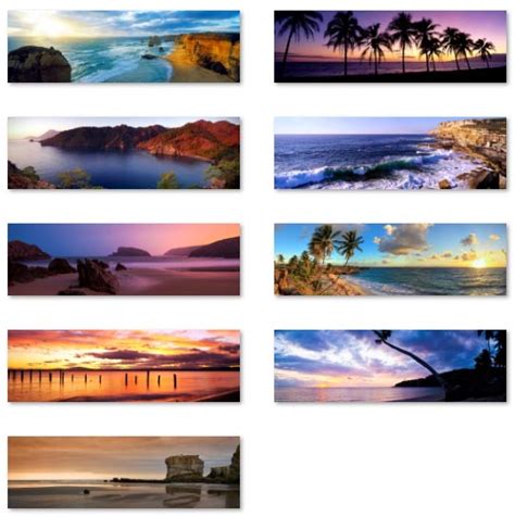 Desktop Fun Beaches Panoramic Theme For Windows 8rt Dual Monitor