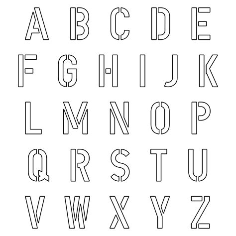 Free Printable Stencils Alphabet