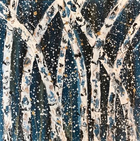 Kimberly Conrad Daily Paintings Aspen Tree Painting Abstract Aspens