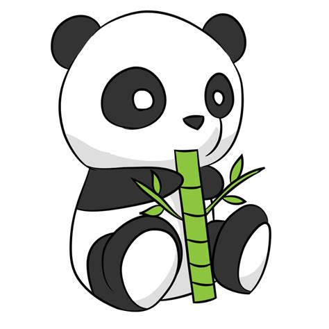 A Panda Bear Sitting On Top Of A Bamboo Stick