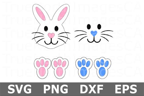 Use gray cream makeup on the top half of your face and white cream makeup for the. Bunny Face and Feet - An Easter SVG Cut File