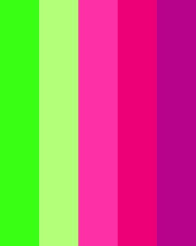 Neon Green Color Palette Pink Neon Colour Palette Green Color Pallete