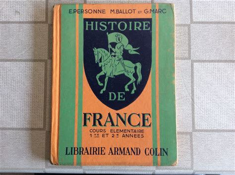 Livre Scolaire Ancien Histoire De France Cours ÉlÉmentaire Institutrice