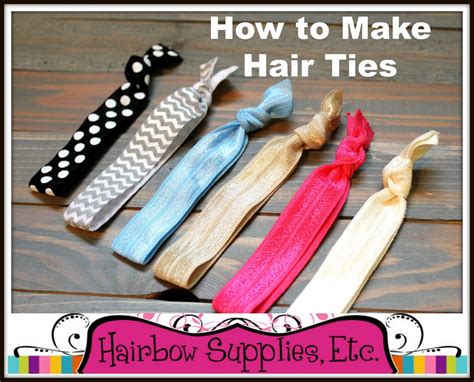 How To Make Hair Ties Instructional Video Hairbow Supplies Etc
