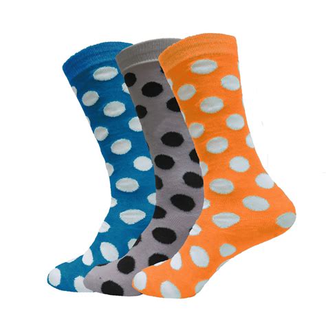 Womens Polka Dot Socks 6 Pack Casual Dress Crew Polka Luxury