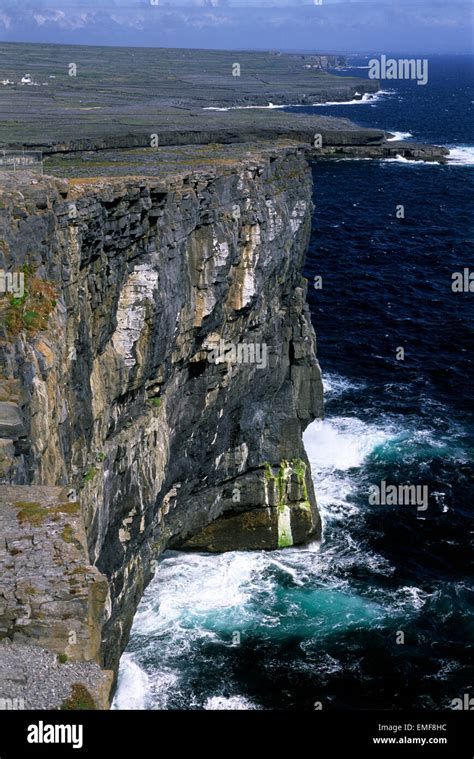Ireland County Galway Aran Islands Inishmore Island Sea Cliffs