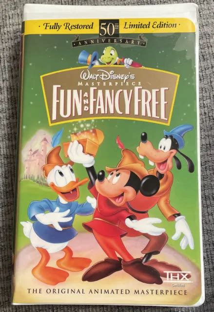Walt Disneys Masterpiece Fun And Fancy Free Vhs 1997 Limited