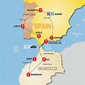 Map Spain and Morocco | secretmuseum