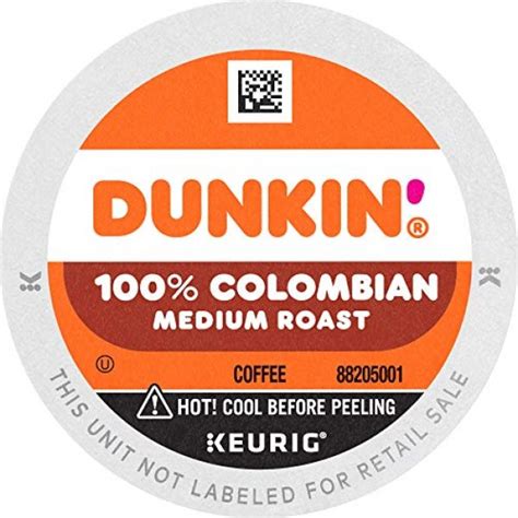 Dunkin 100 Colombian Medium Roast Coffee 10 Keurig