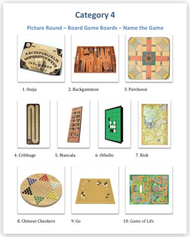 Board Game Boards Trivia Night Picture rounds | Trivia ...