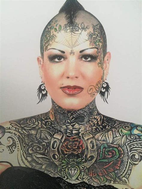 Beautiful Heavily Modified Women Full Body Tattoo Girl Tattoos Head Tattoos