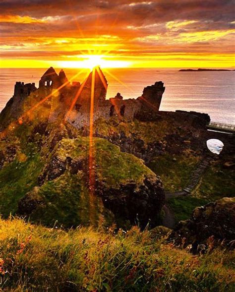 Dunluce Castle Sunsetnorthern Ireland Pixohub Northern Ireland