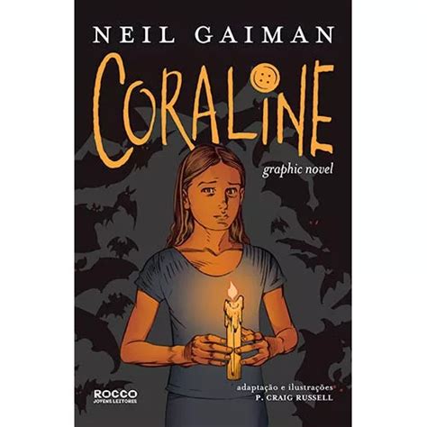 Coraline graphic novel de Gaiman Neil Editora Rocco Ltda capa mole em português 2010