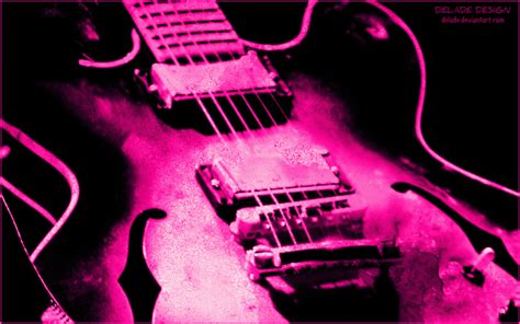 Wallpaper Guitar Grunge Pink By Delade On Deviantart