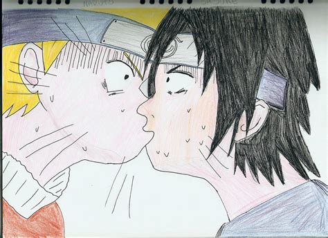 Naruto And Sasuke S Kiss By Grimaces On DeviantArt