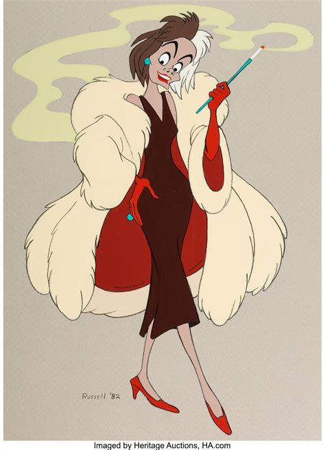 Cruella De Vil Illustration By Russell Schroeder Walt Disney Lot
