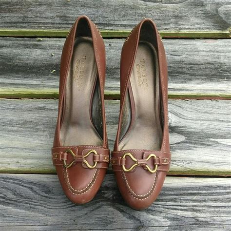 Talbots Shoes Talbots Women Brown Leather Heels Shoe 8 2b Poshmark
