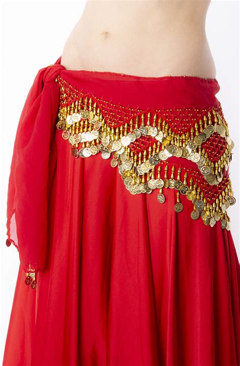 belly dance hip belt red and gold bellydance boutique uk
