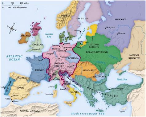 Map Of Europe During The Renaissance