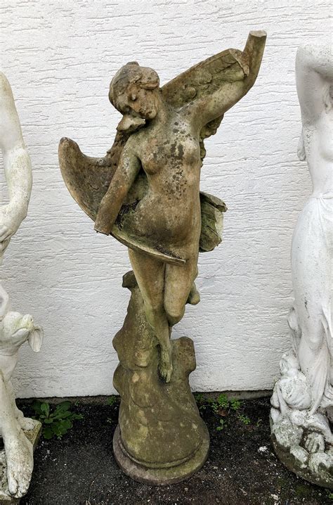Lot A Well Weathered Marble Garden Statue