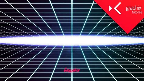 How To Make A Neon Grid 80s Based Wallpaper Tutorial