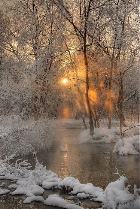 So Peaceful And Cold Winter Landscape Winter Scenery Beautiful Nature