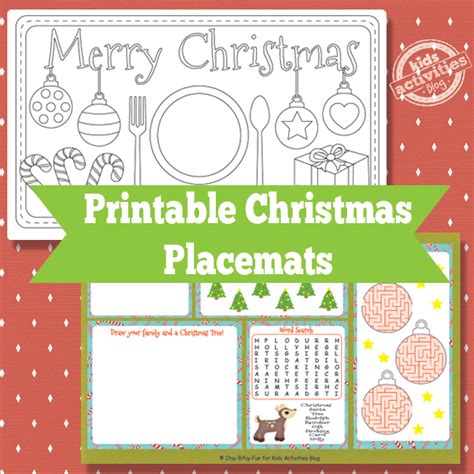 Either way, these free placemat patterns are here to inspire you! Printable Christmas Placemats {Free Kids Printable}