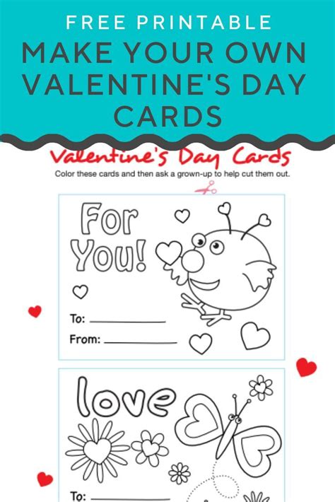 Make Your Own Valentines Cards Worksheet Valentines